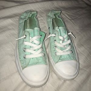 Sea foam green converse